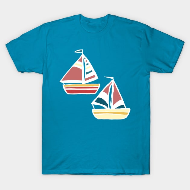 Sailboats T-Shirt by tangerinetane